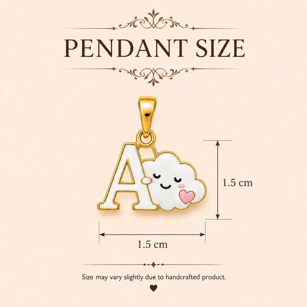 Cloud Initial Pendant