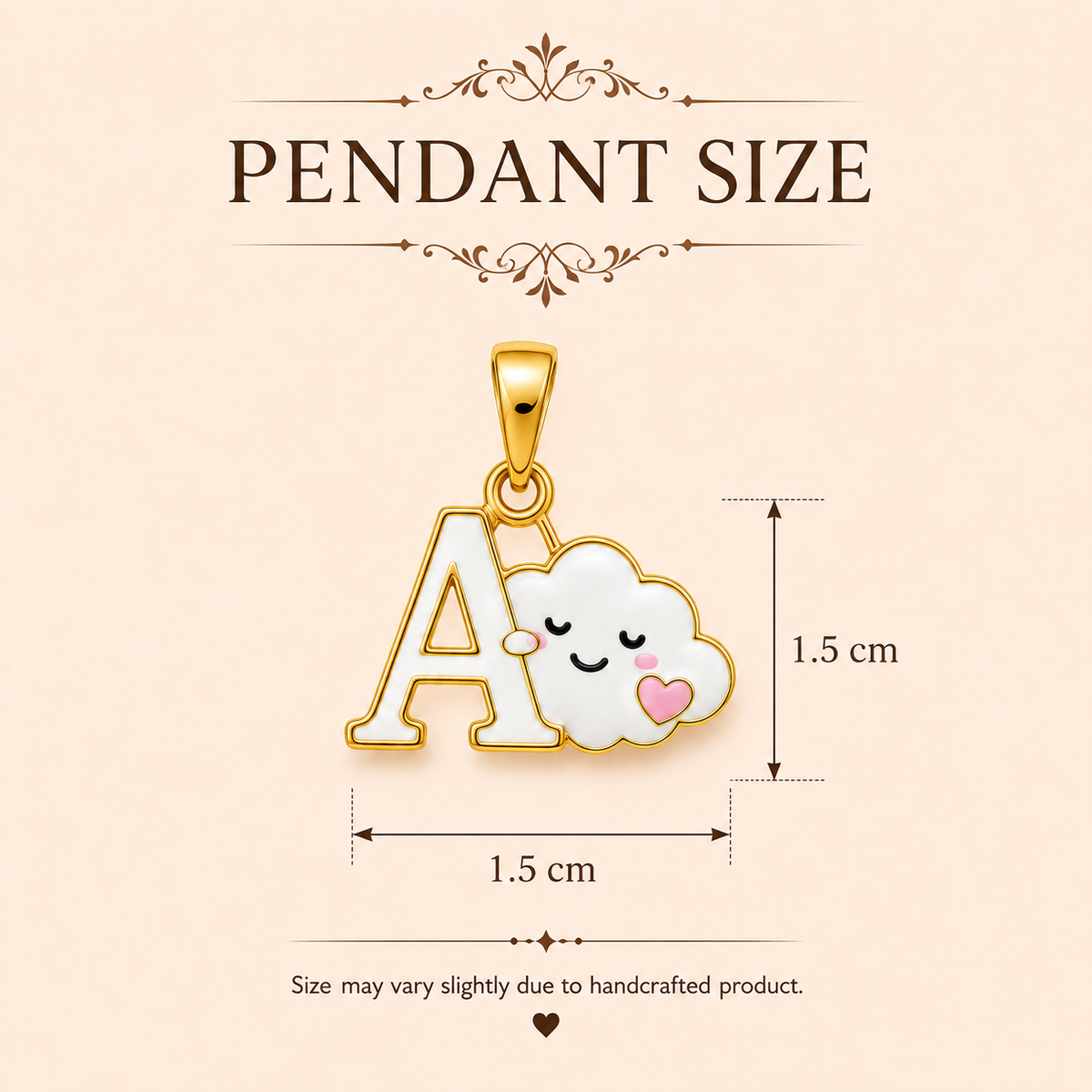 Cloud Initial Pendant