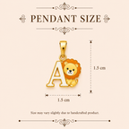 Lion Initial Pendant