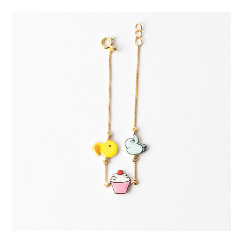 3 Motif Gold Bracelet