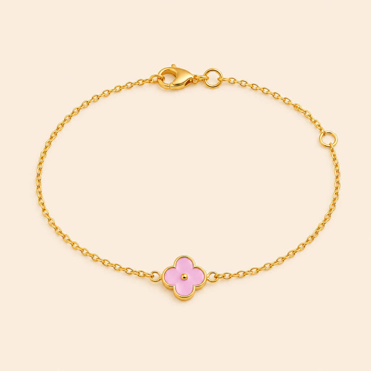 Pink Clover Bracelet