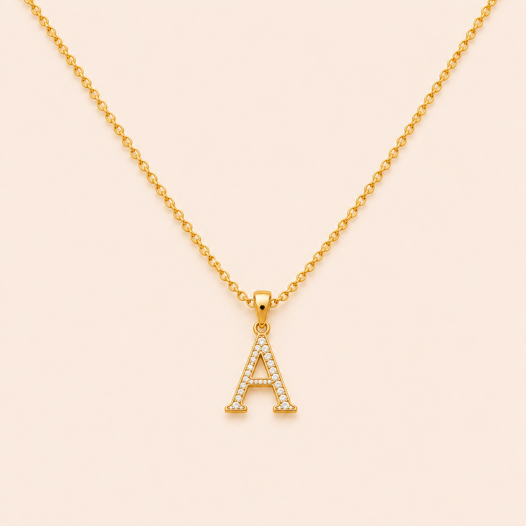 Diamond Initial Pendant
