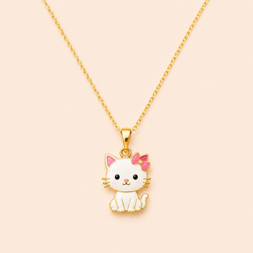 Snow Kitty Pendant