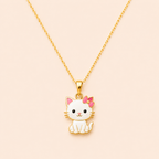 Snow Kitty Pendant