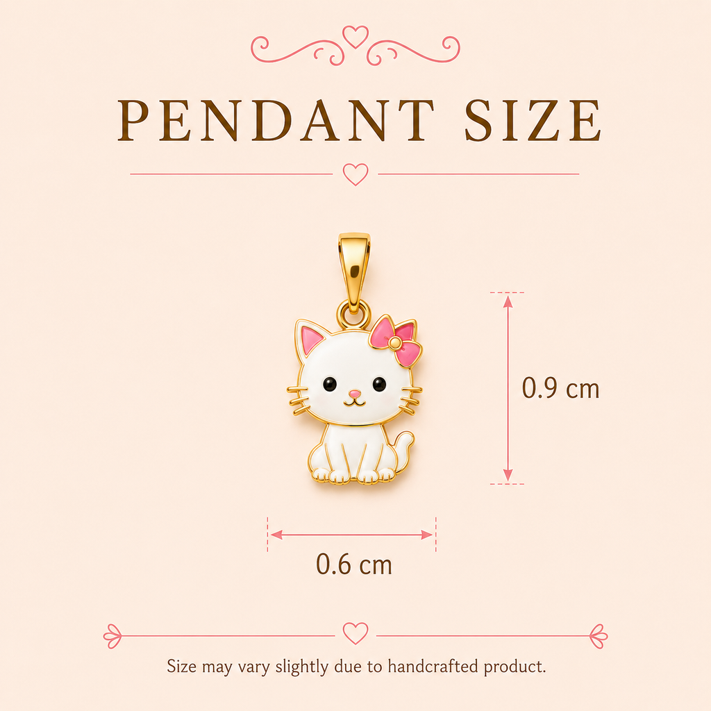 Snow Kitty Pendant