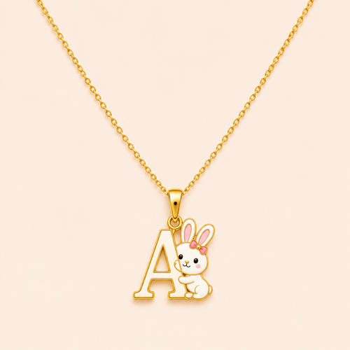 Bunny Initial Pendant
