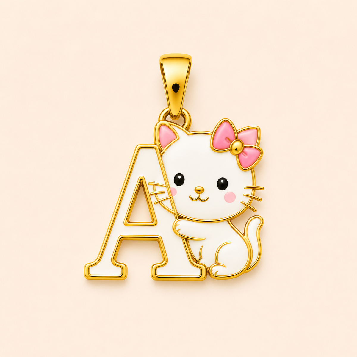 Kitty Initial Pendant