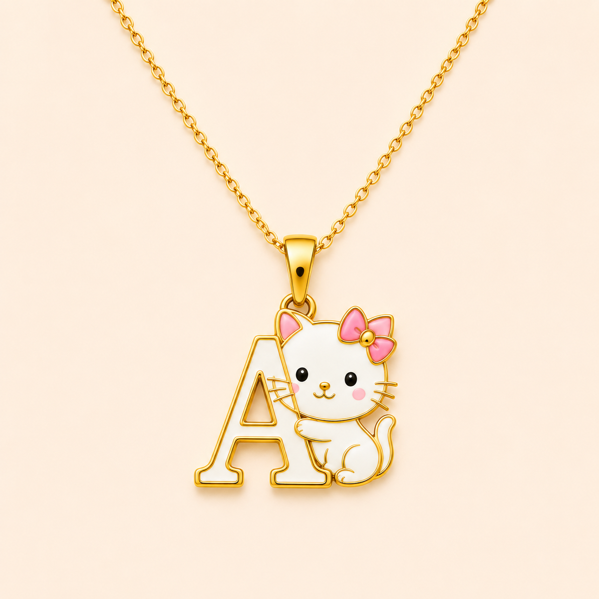 Kitty Initial Pendant