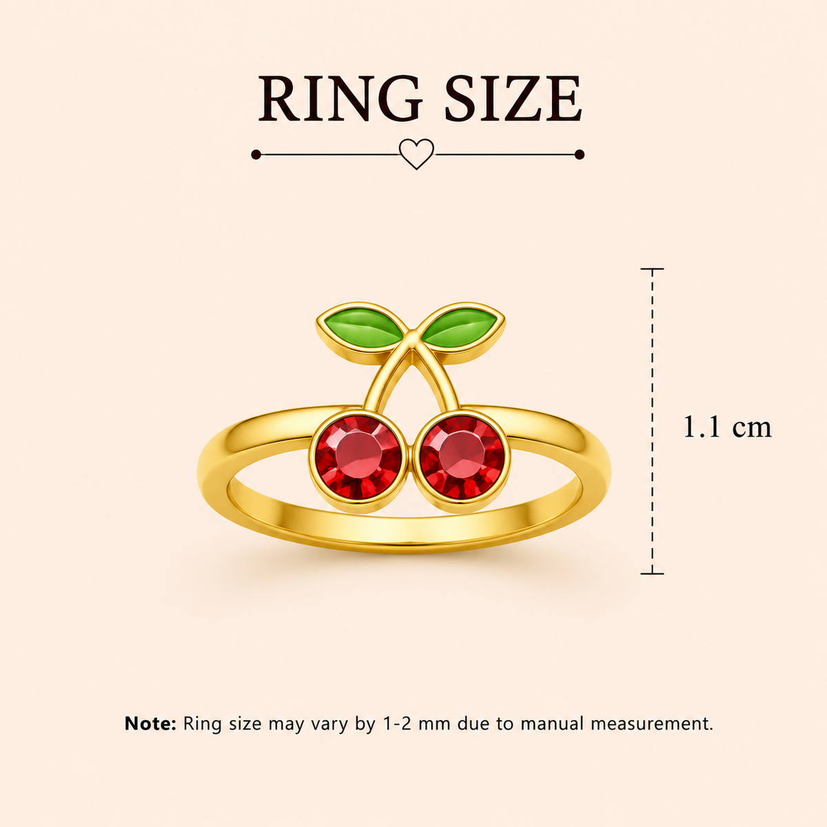 Cherry Charm Ring