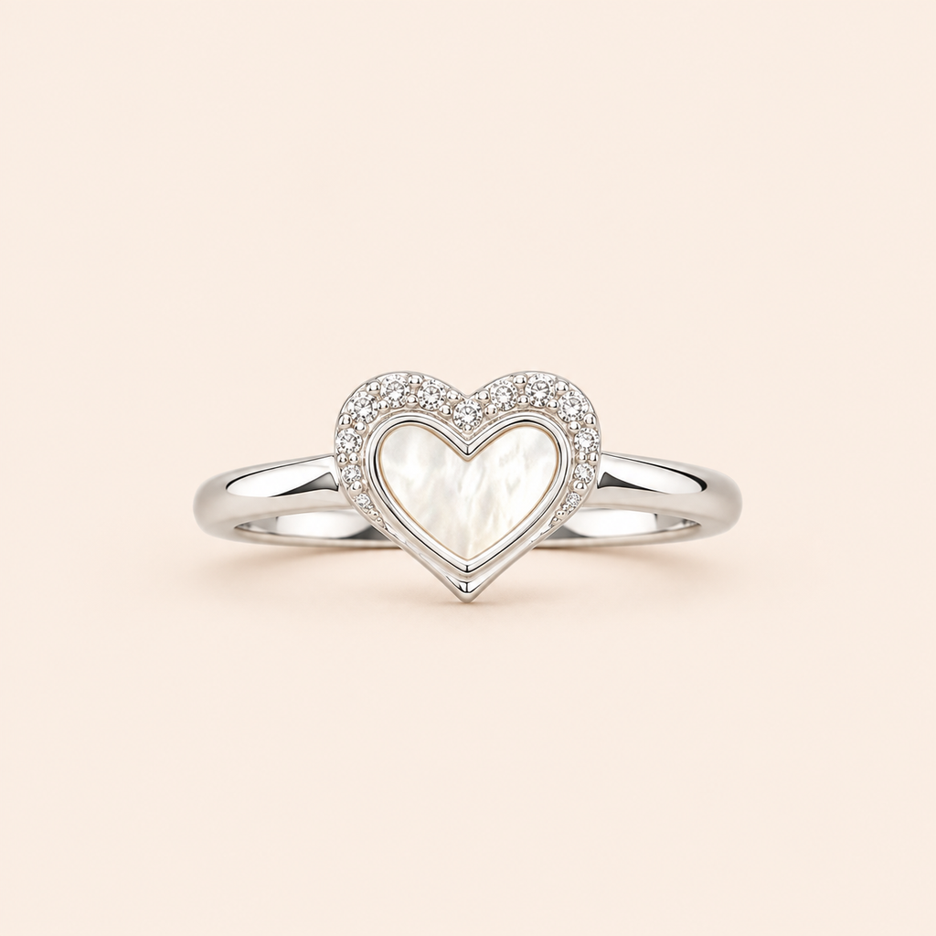 Snow Heart Ring