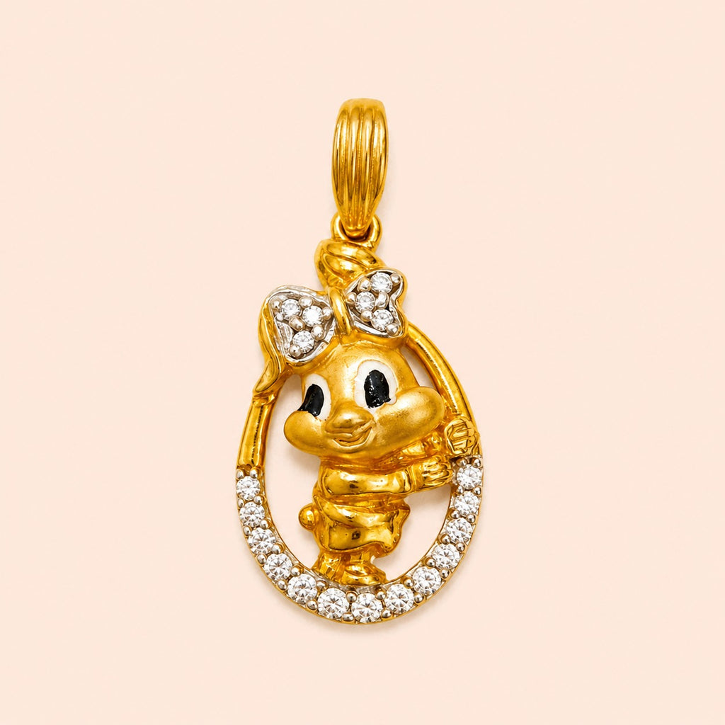Golden Wonder Bunny Pendant