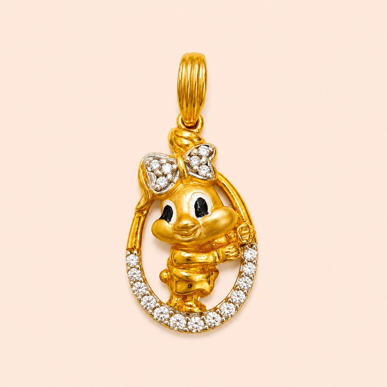 Golden Wonder Bunny Pendant