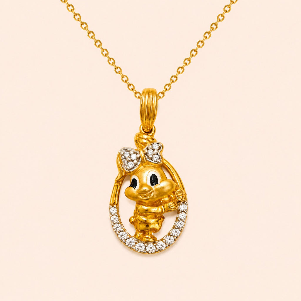 Golden Wonder Bunny Pendant