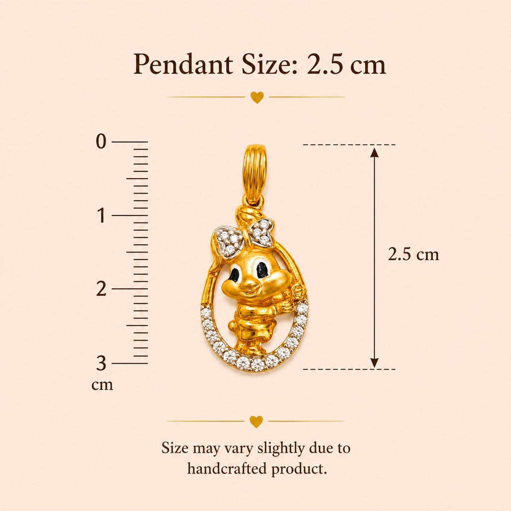 Golden Wonder Bunny Pendant