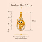 Golden Wonder Bunny Pendant