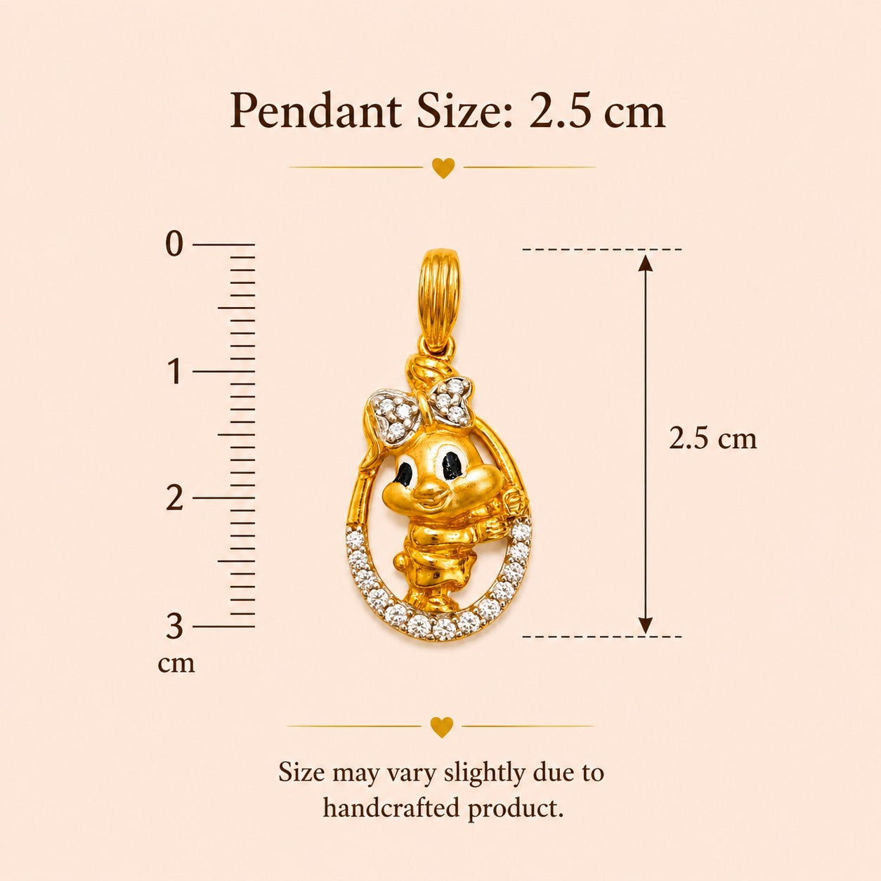 Golden Wonder Bunny Pendant