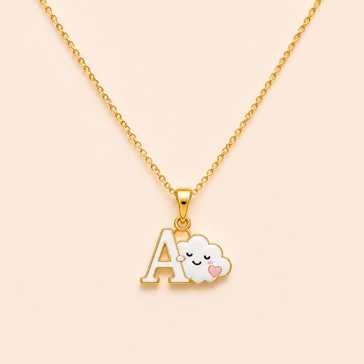 Cloud Initial Pendant