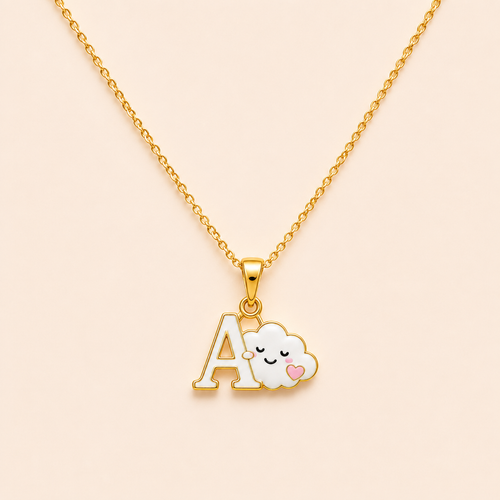 Cloud Initial Pendant
