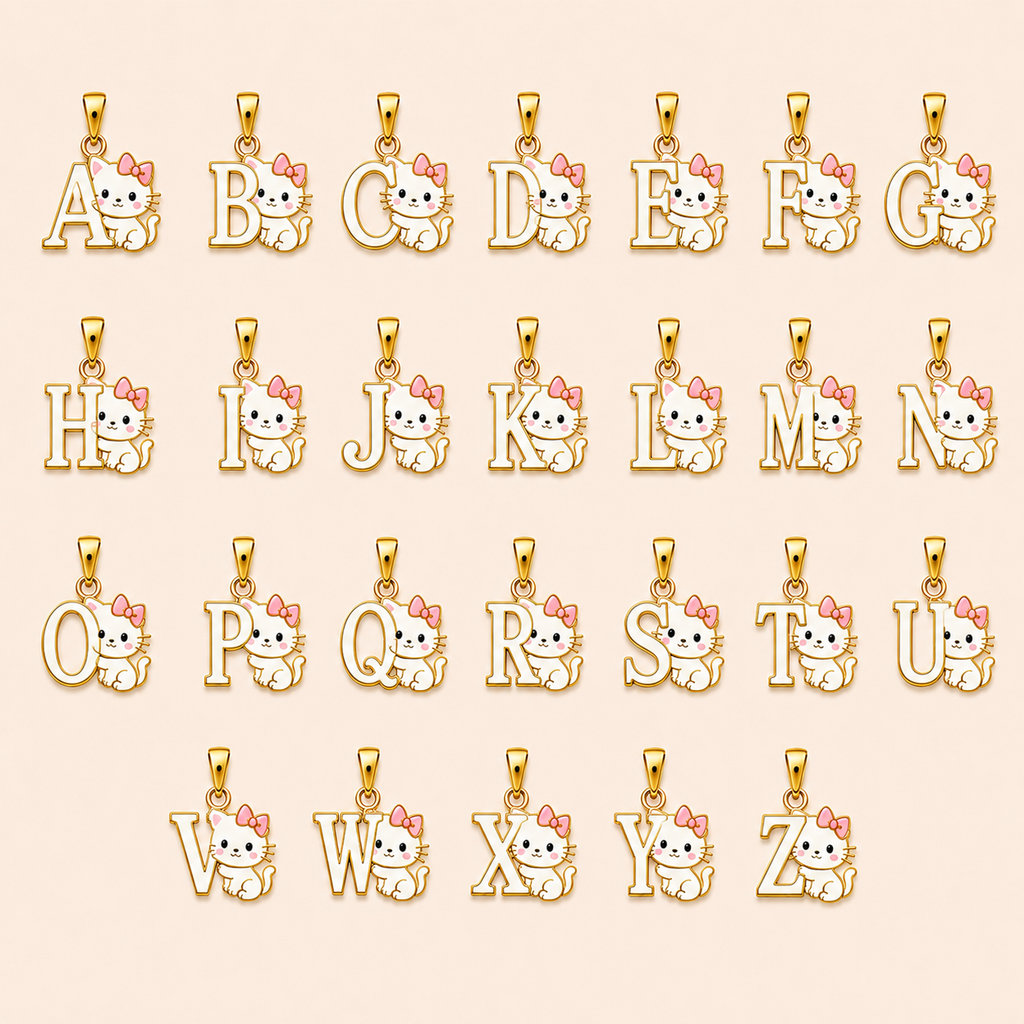 Kitty Initial Pendant
